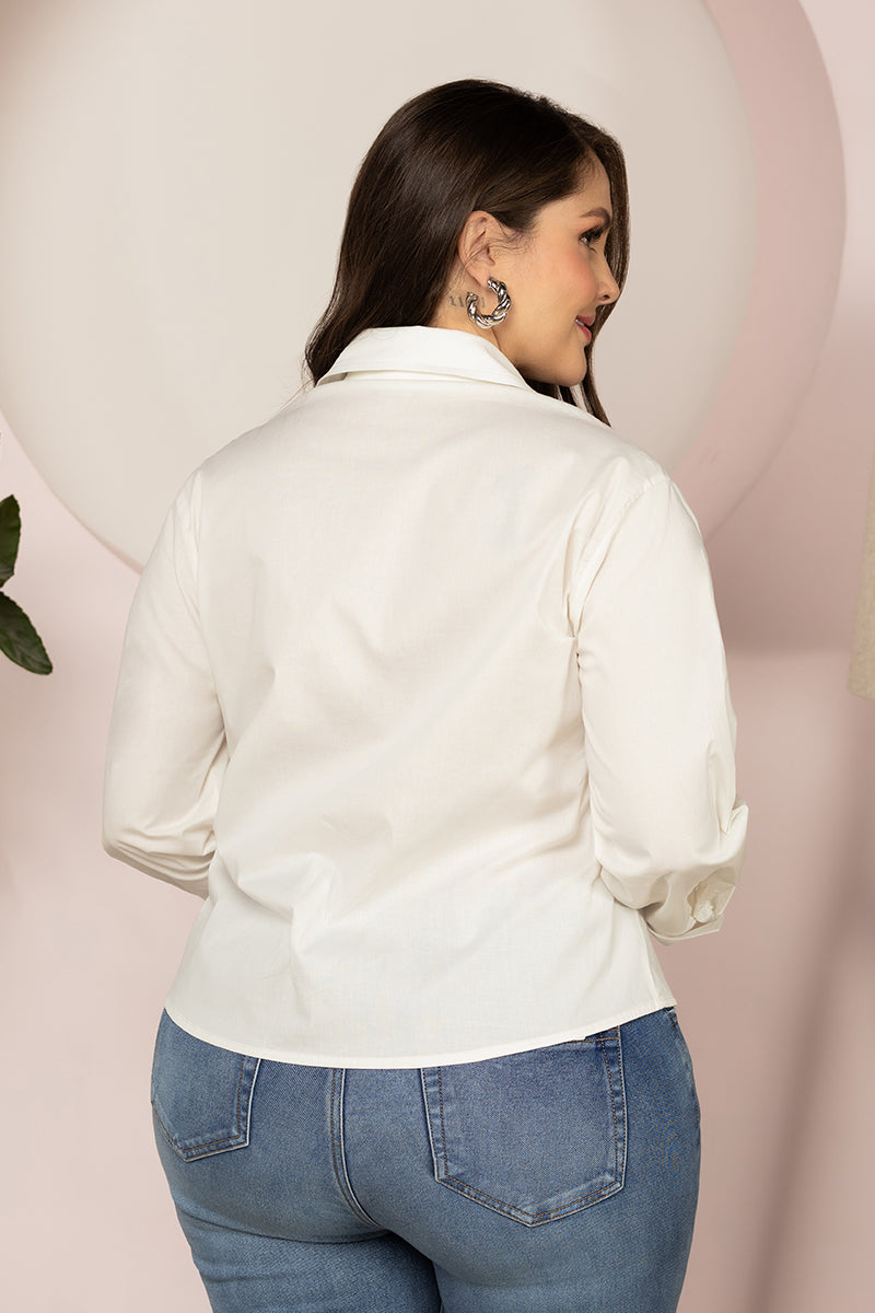 Camisa Manga Larga Slim Fit Algodón Premium  Marca Trucco´s Plus Size