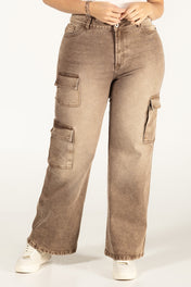 Jean Cargo Slim Fit Bolsillos Multifuncionales  Marca Trucco´s