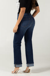 Jean Bota Recta Clásico Elastizado Azul Medio Marca Trucco´s