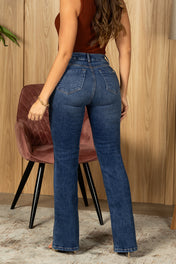 Jean Semicampana Azul Medio Tiro Alto Marca Trucco´s