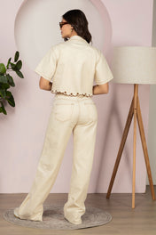 Jean Wide Leg Tiro Alto Corte Ancho Denim Premium Marca Trucco´s