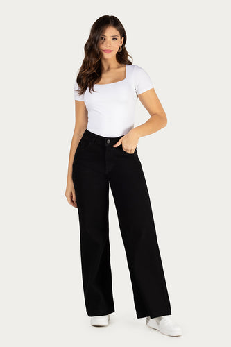 Jean Wide Leg Tiro Alto Denim Mujer Marca Trucco´s - 6