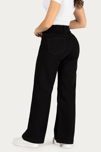 Jean Wide Leg Tiro Alto Denim Mujer Marca Trucco´s - 5