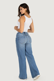 Jean Wide Leg High Waist Denim Corte Amplio y Elegante Marca Trucco´s