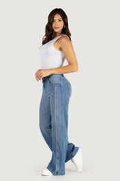Jean Wide Leg High Waist Denim Corte Amplio y Elegante Marca Trucco´s