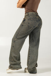 Jean Wide Leg Tiro Alto Casual Chic Marca Trucco´s