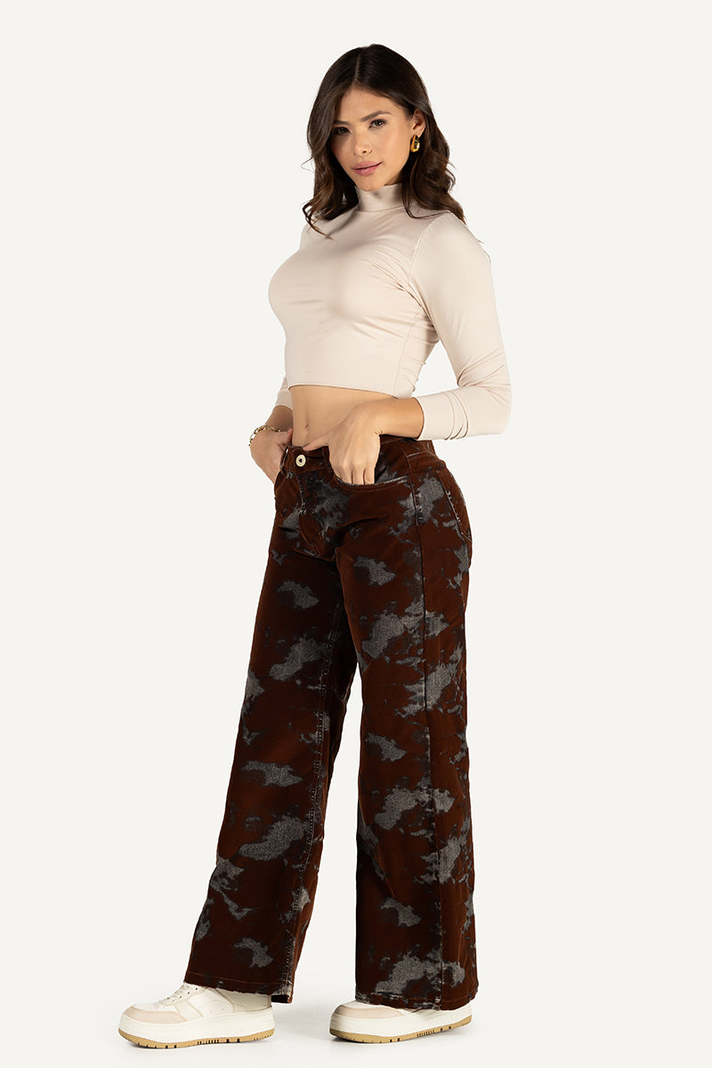 Jean Wide Leg Cintura Alta Estilo Chic Casual Marca Trucco´s