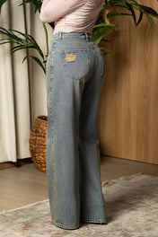 Jean Wide Leg Mujer Tiro Alto Corte Ancho Casual Chic Marca Trucco´s