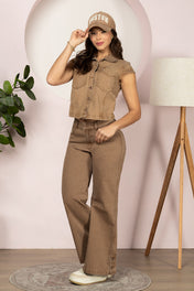 Jean Wide Leg Tiro Alto Corte Ancho y Chic Marca Trucco´s