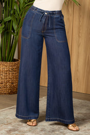 Pantalón Wide Leg de Corte Alto y Caída Fluida Marca Trucco´s