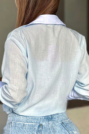 Camisa Manga Larga Satinada Elegante Marca Trucco´s