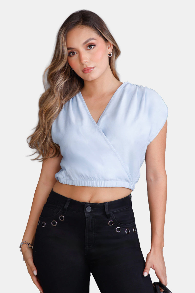 Blusa Manga Sisa en Rayon y Poliester Marca Trucco's