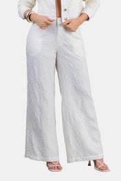 Pantalón Wide Leg en Rayón, Poliéster y Poliamida Marca Trucco's