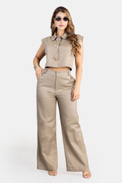 Set Pantalón 2 Piezas en Liocel y Algodón Marca Trucco's