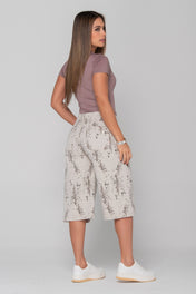 Bermuda Tiro Alto Oversize Animal Print Marca Trucco´s