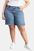 Bermuda Tiro Alto en Algodón, Poliéster, Rayón y Elastano Marca Trucco's Plus Size