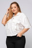 Camisa Manga Corta Bolsillos Tipo Cargo con Trabilla Marca Trucco´s Plus Size