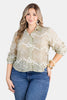 Camisa Manga Larga en Liocel y Nailon Marca Trucco's Plus Size