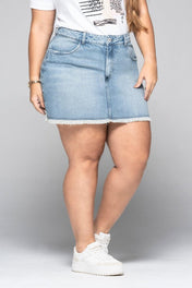 Falda Corta con Ruedo con Flecos Marca Trucco´s Plus Size