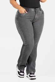 Jean Bota Recta Gris Oscuro Marca Trucco's Plus Size