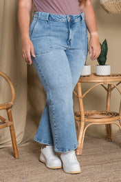 Jean Palazzo Tiro Alto Marca Trucco´s Plus Size