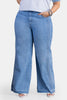 Jean Wide Leg en Algodón, Poliéster y Elastano Marca Trucco's Plus Size