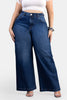 Jean Wide Leg en Algodón, Poliéster y Elastano Marca Trucco's Plus Size