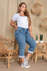 Jean Capri Tiro Alto Ruedo Con Encaje Marca Trucco´s Plus Size