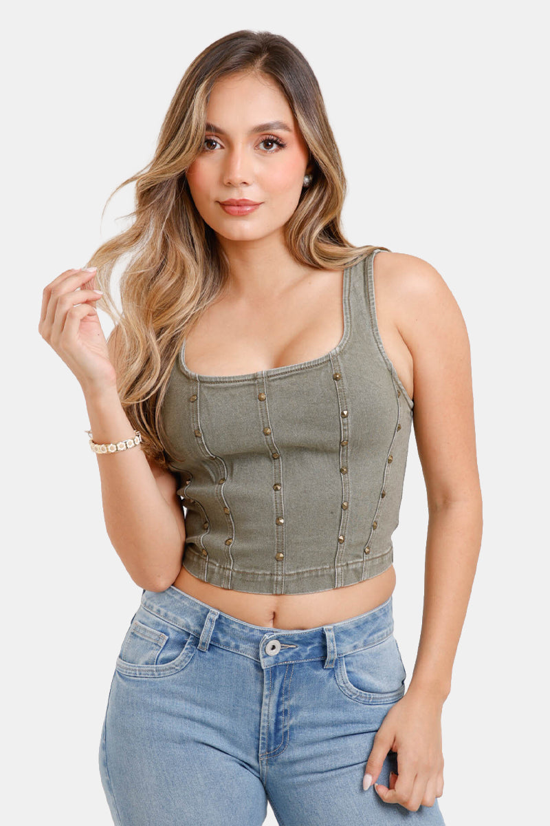 Blusa Manga Sisa en Algodón, Poliester y Elastano Marca Trucco's