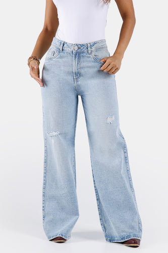 Jean Wide Leg en Algodón Marca Trucco's - 1