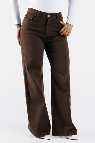 Jean Wide Leg en Algodón y Elastano Marca Trucco's - 5