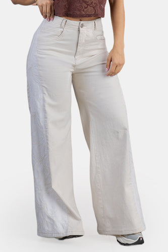 Jean Wide Leg en Algodón y Elastano Marca Trucco's - 1