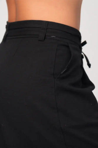 Pantalón Wide Leg Tiro Alto Drapeado Pretina de Doble Pasador Marca Trucco´s - 6