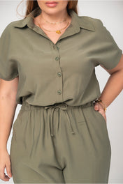 Enterizo Largo Parachute Pretina Resortada de Anudar Marca Trucco´s Plus Size