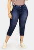 Jean Capri Tiro Alto Marca Trucco´s Plus Size