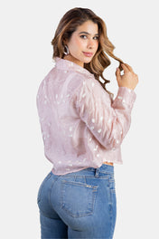Blusa Manga Corta en Liocel y Nailon Marca Trucco's
