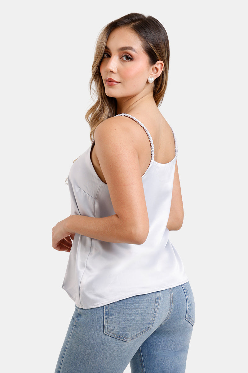 Blusa Tiras en Poliester y Elastano Marca Trucco's