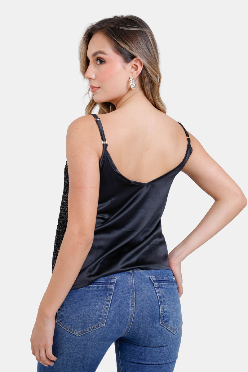 Blusa Tiras en Poliester y Elastano Marca Trucco's