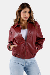 Chaqueta Bomber en Poliuretano y Poliester Marca Trucco's