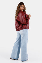 Chaqueta Bomber en Poliuretano y Poliester Marca Trucco's