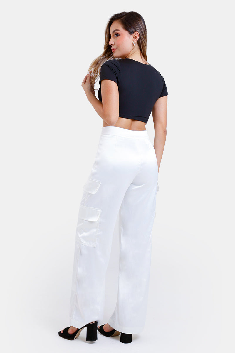 Pantalón Cargo en Poliester y Elastano Marca Trucco's