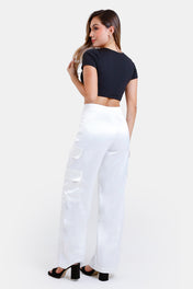 Pantalón Cargo en Poliester y Elastano Marca Trucco's