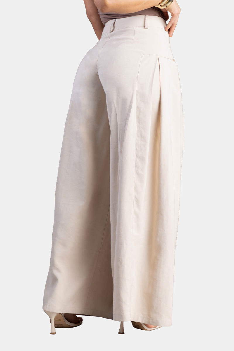 Pantalón Palazzo en Rayón y Poliéster Marca Trucco's
