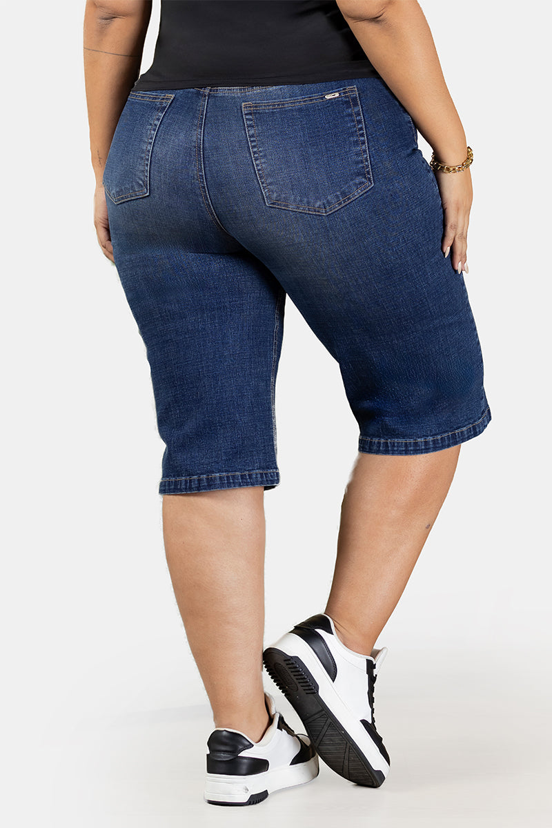 Bermuda Tiro Alto Marca Trucco's Plus Size