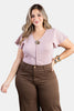 Blusa Manga Corta en Poliéster y Elastano Marca Trucco's Plus Size