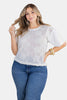 Blusa Manga Corta en Algodón, Poliéster y Elastano Marca Trucco's Plus Size