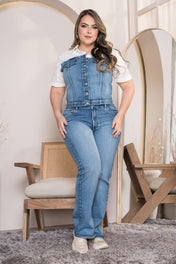 Camisa Manga Casual Denim Marca Trucco´s Plus Size