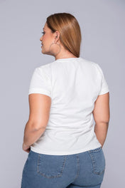 Camiseta Básica estampada Cuello Redondo Marca Trucco´s Plus Size