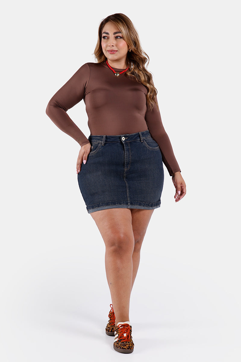 Falda Short Plus Size en Algodón, Poliester y Elastano Marca Trucco's