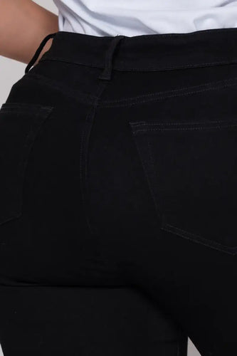 Jean Skinny  Tiro Alto Talla Única Negro Plus Size Exclusivo Marca Trucco´s - 7